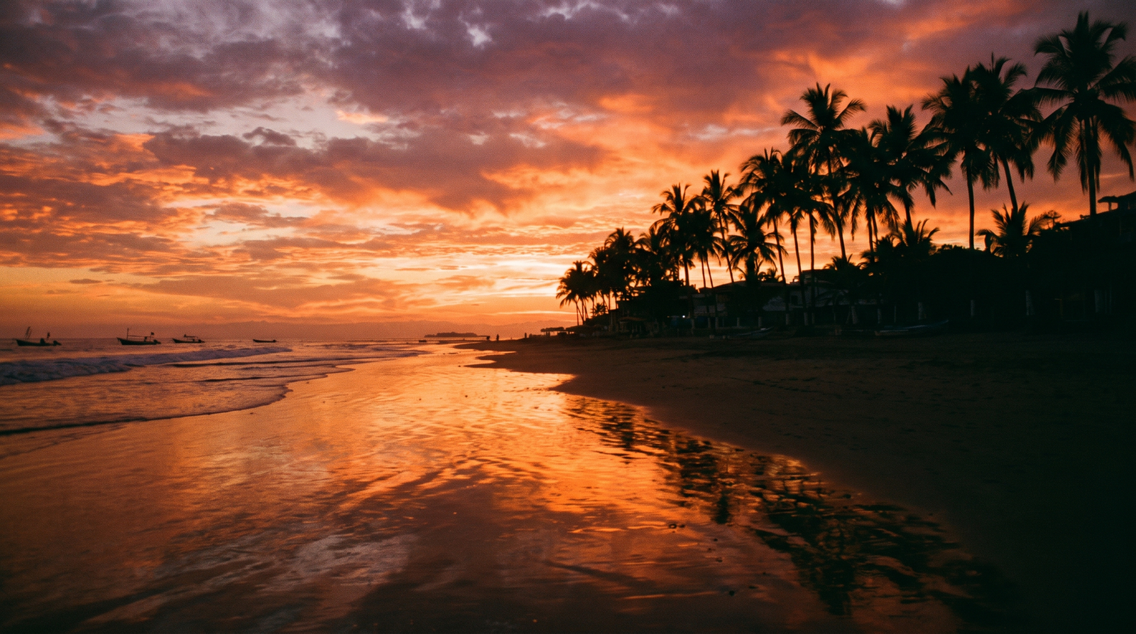 Shallow calm water and flat sand at a family-friendly beach near Puerto Vallarta